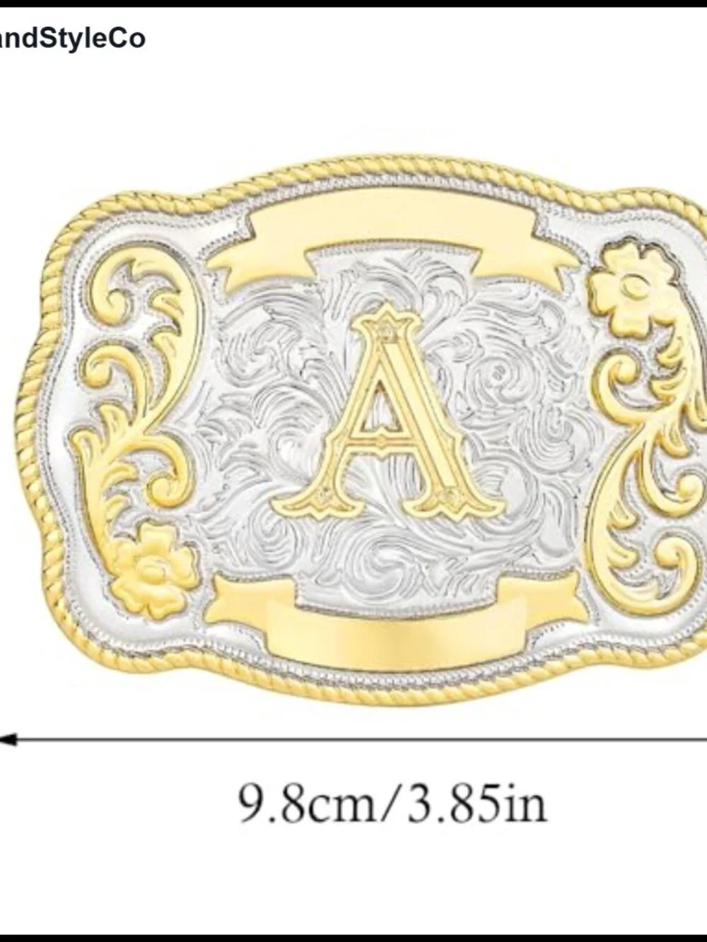 Western Cowboy Initial Belt Buckle Alloy Metal Rodeo for Men Women Gift